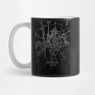 Seville Spain City Map dark Mug